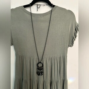 Juicy Couture mixed metals 37" necklace Black Gunmetal Whimsigoth Statement